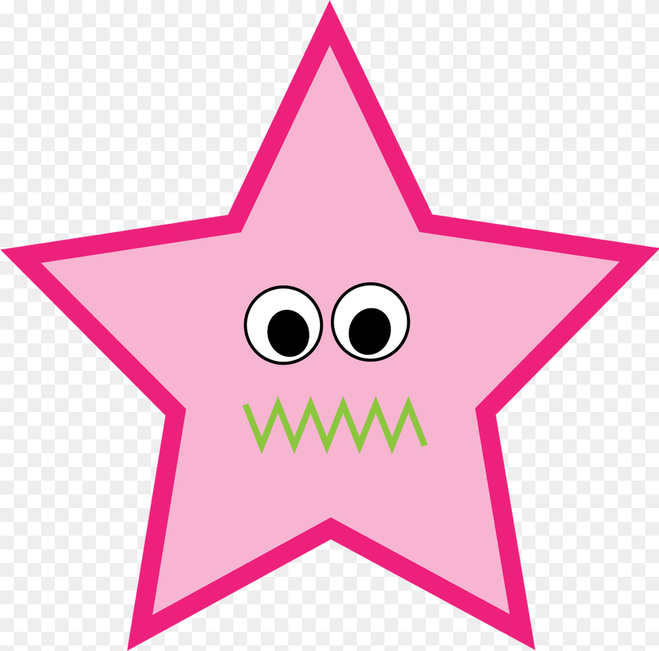 Clipart Star Preschool Cute Kawaii Pink Star, Star Symbol, Symbol Free Png Download
