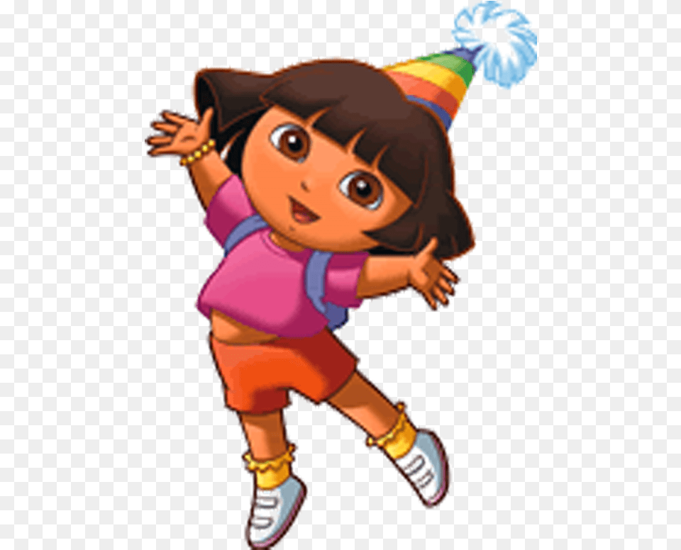 Clipart Stars Dora Transparent Dora The Explorer Birthday, Clothing, Hat, Baby, Person Free Png Download