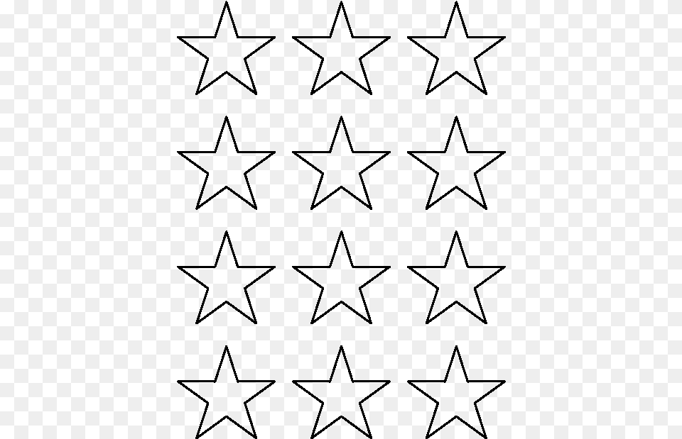 Clipart Stars Pdf 2 Inch Star Template Printable, Gray Png Image