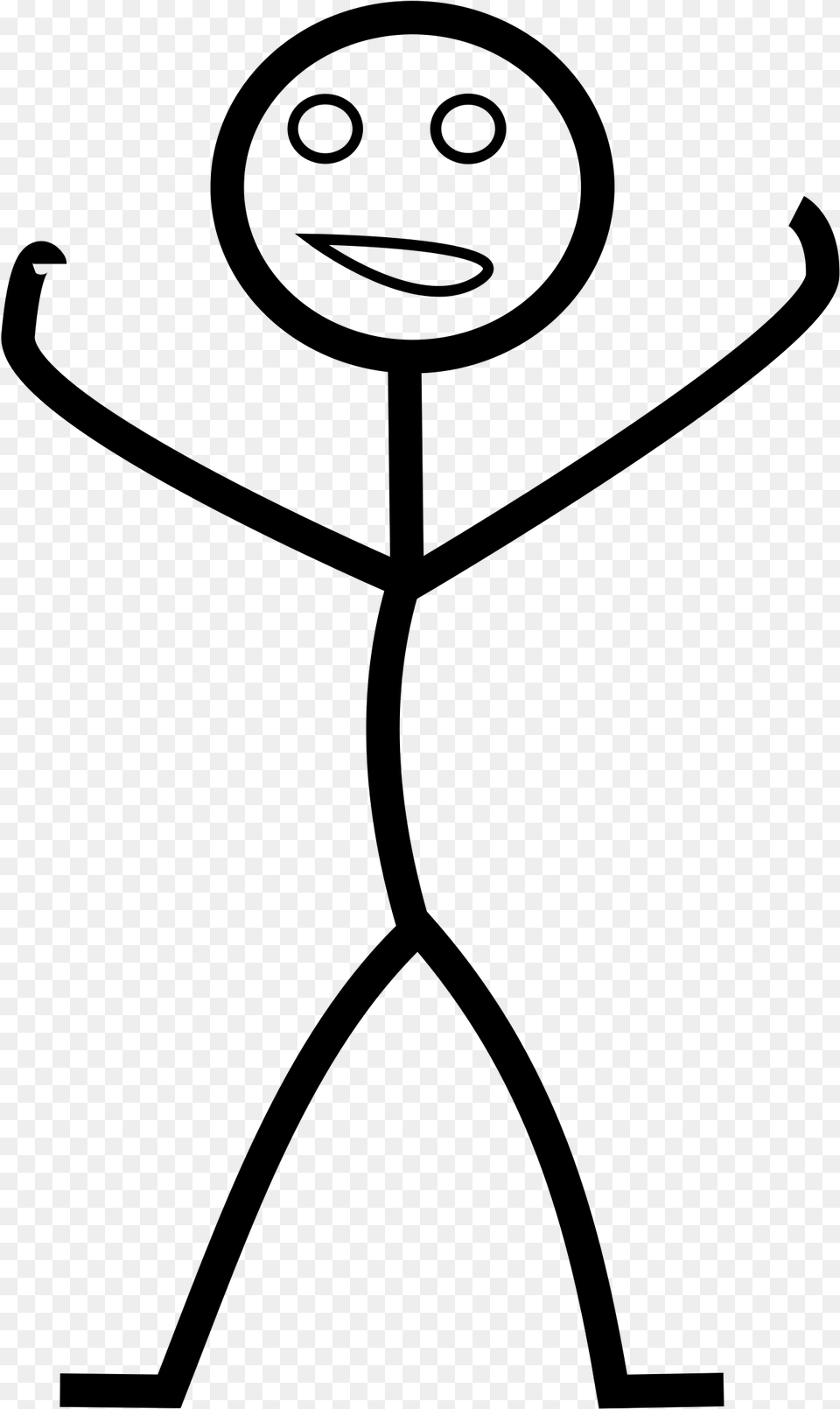 Clipart Stick Figure, Gray Free Png Download