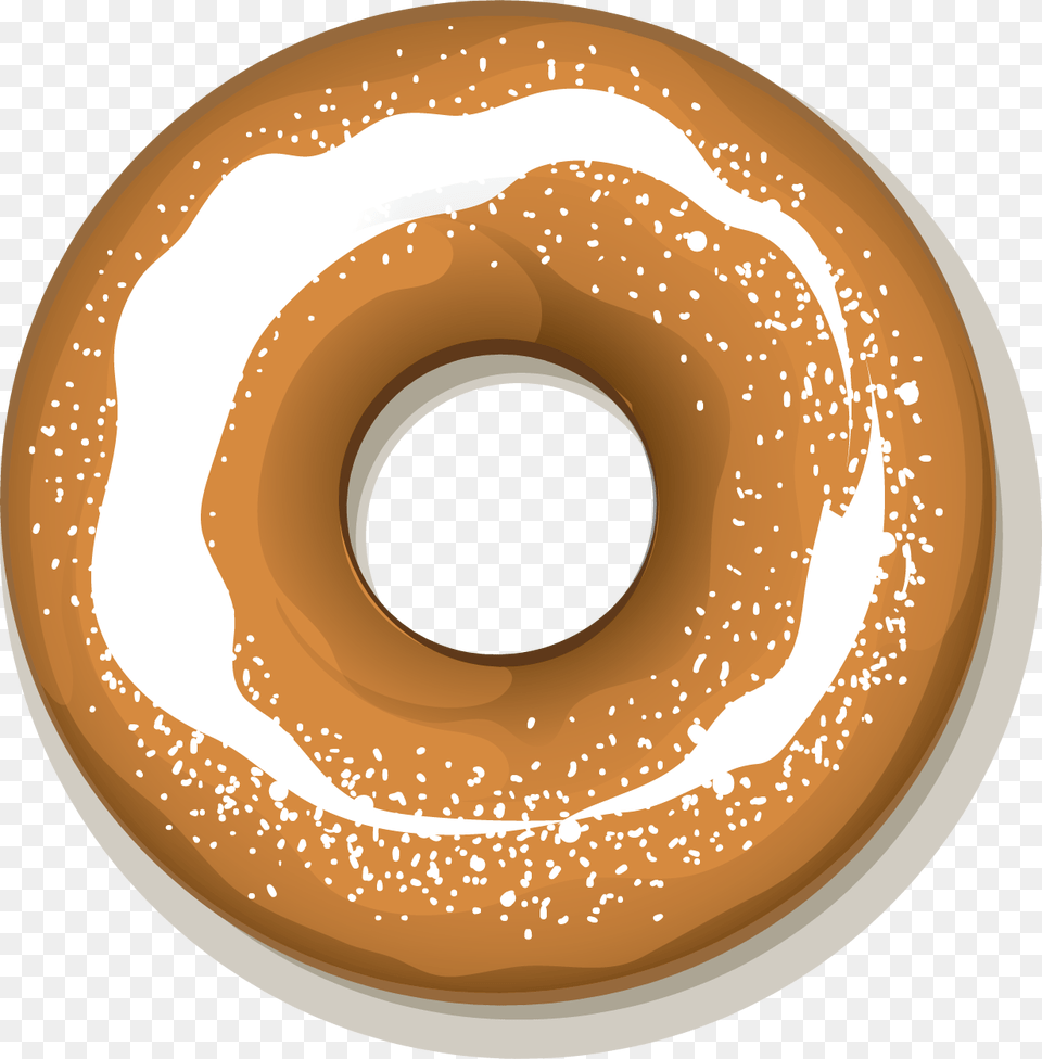 Clipart Stock Doughnut Icon Cartoon Transprent Clipart Cartoon Bagel, Bread, Food, Sweets, Donut Free Png Download