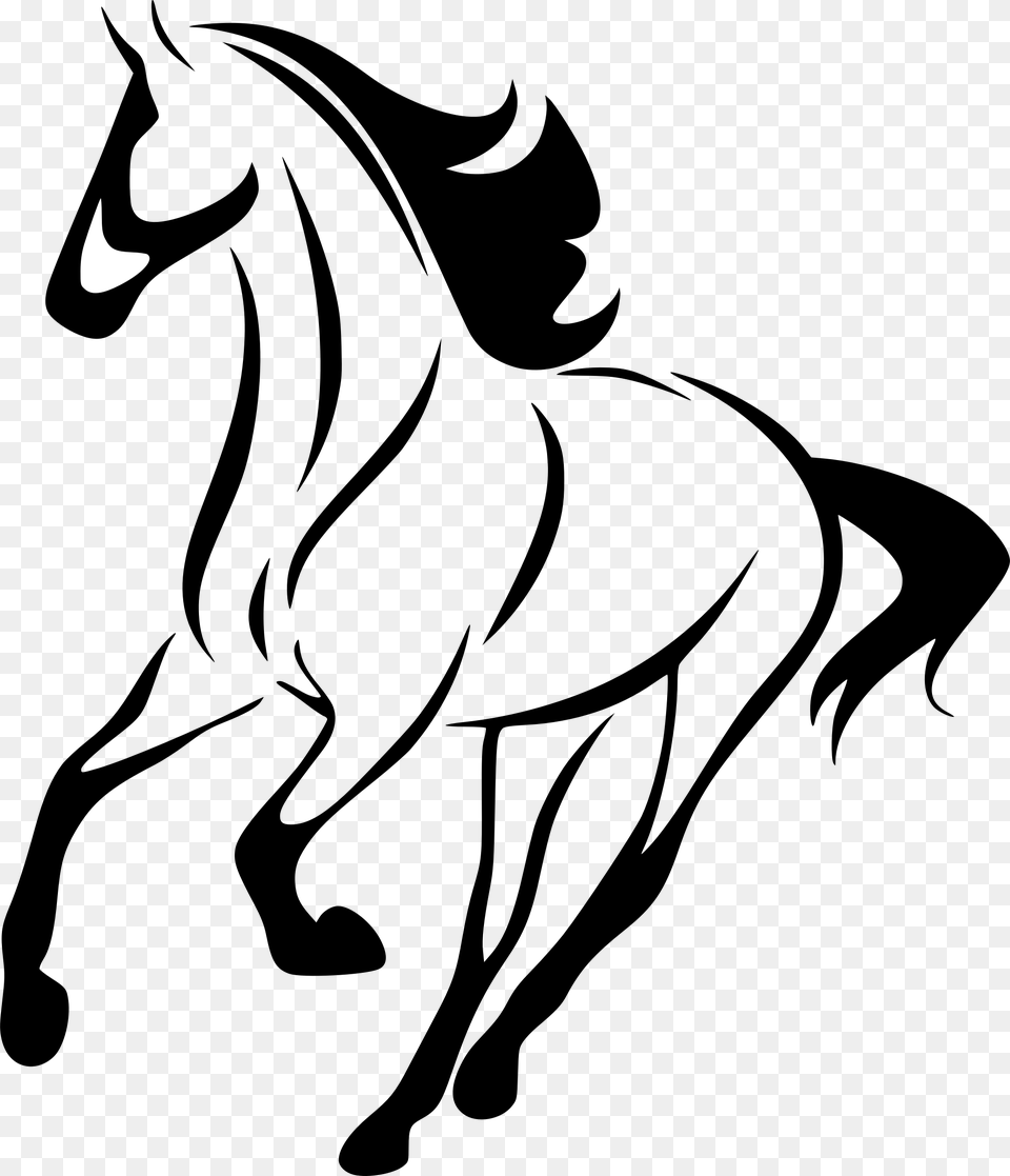 Clipart Stock Horse Line Drawing Simple Running Horses Drawings, Nature, Night, Outdoors, Astronomy Png