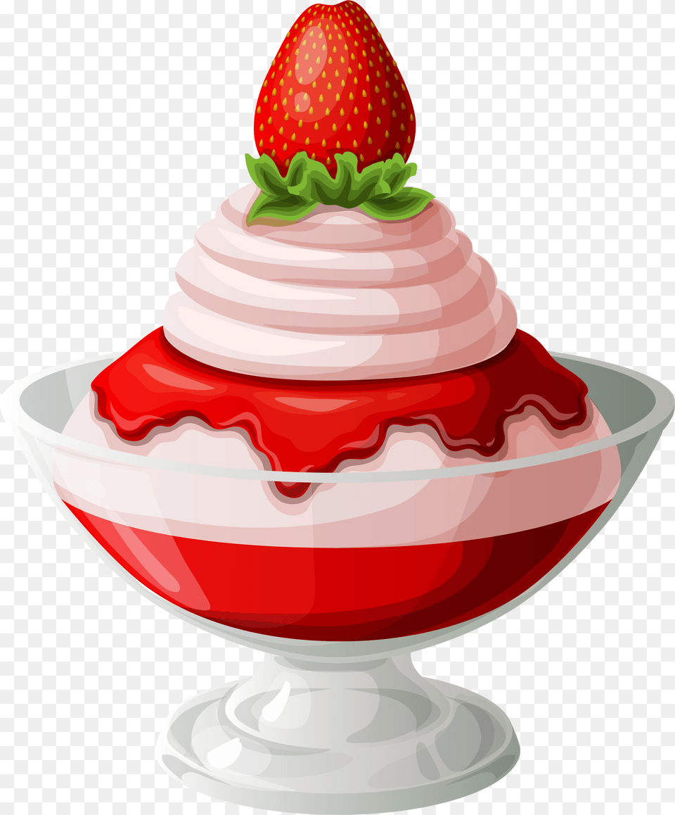 Clipart Strawberries And Cream, Berry, Strawberry, Produce, Plant Png