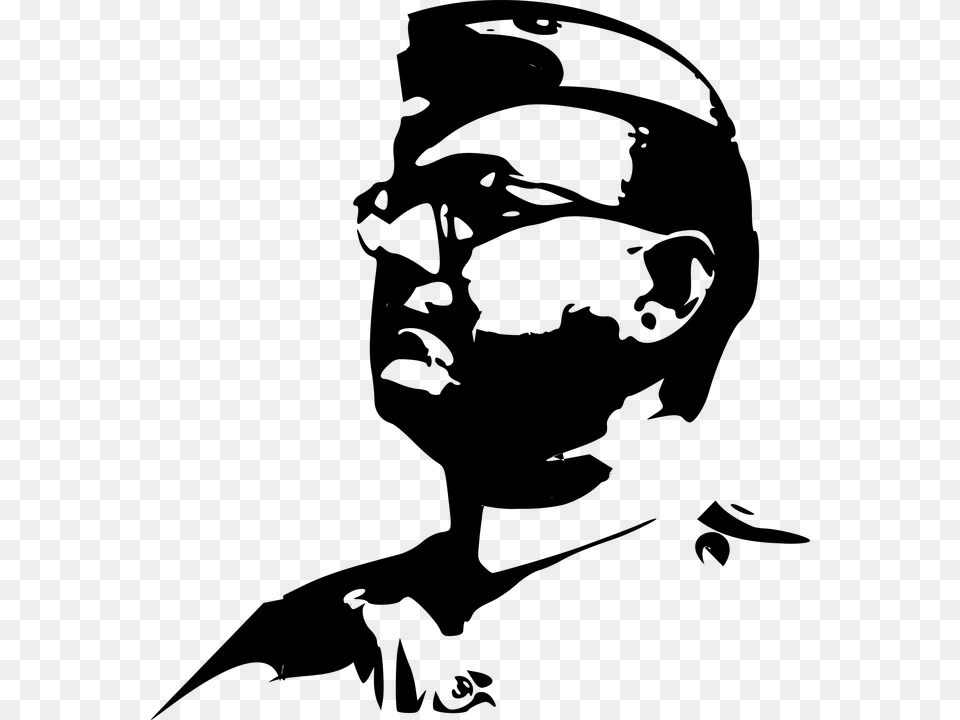 Clipart Subhash Chandra Bose, Gray Png