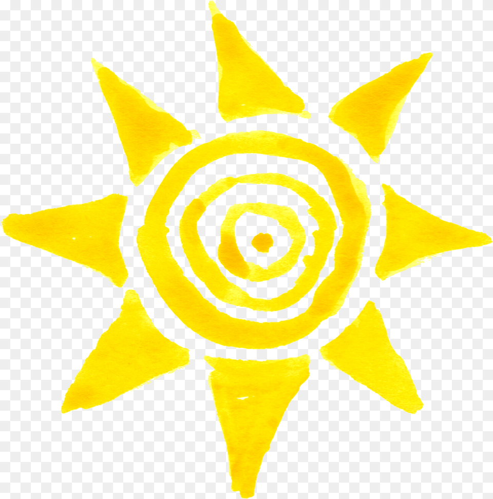 Clipart Sun Watercolor Sunshine Transparent, Symbol, Person Png Image