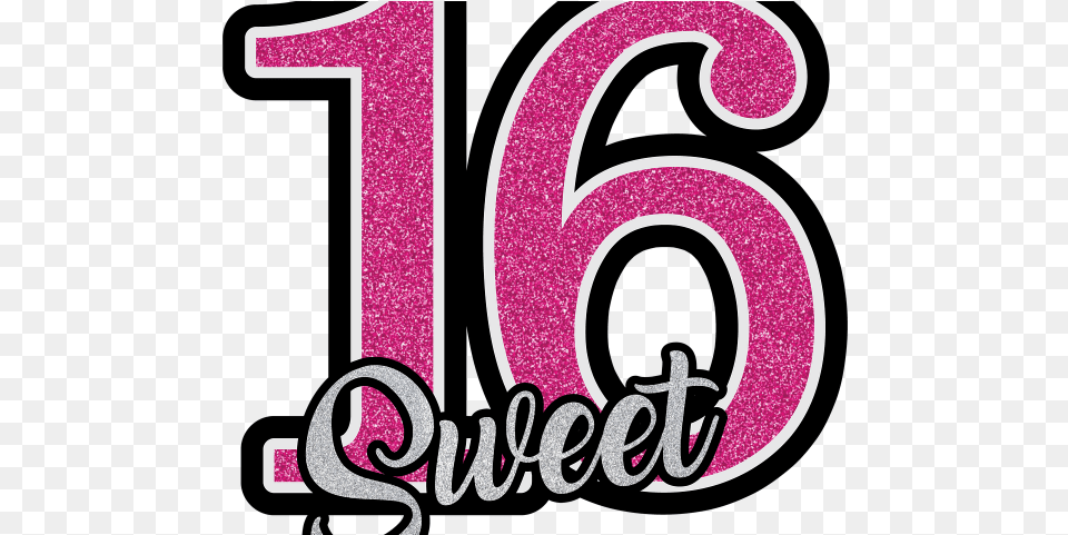 Clipart Sweet Sixteen Crown Jpg Transparent Library 16 Clipart, Number, Symbol, Text Free Png
