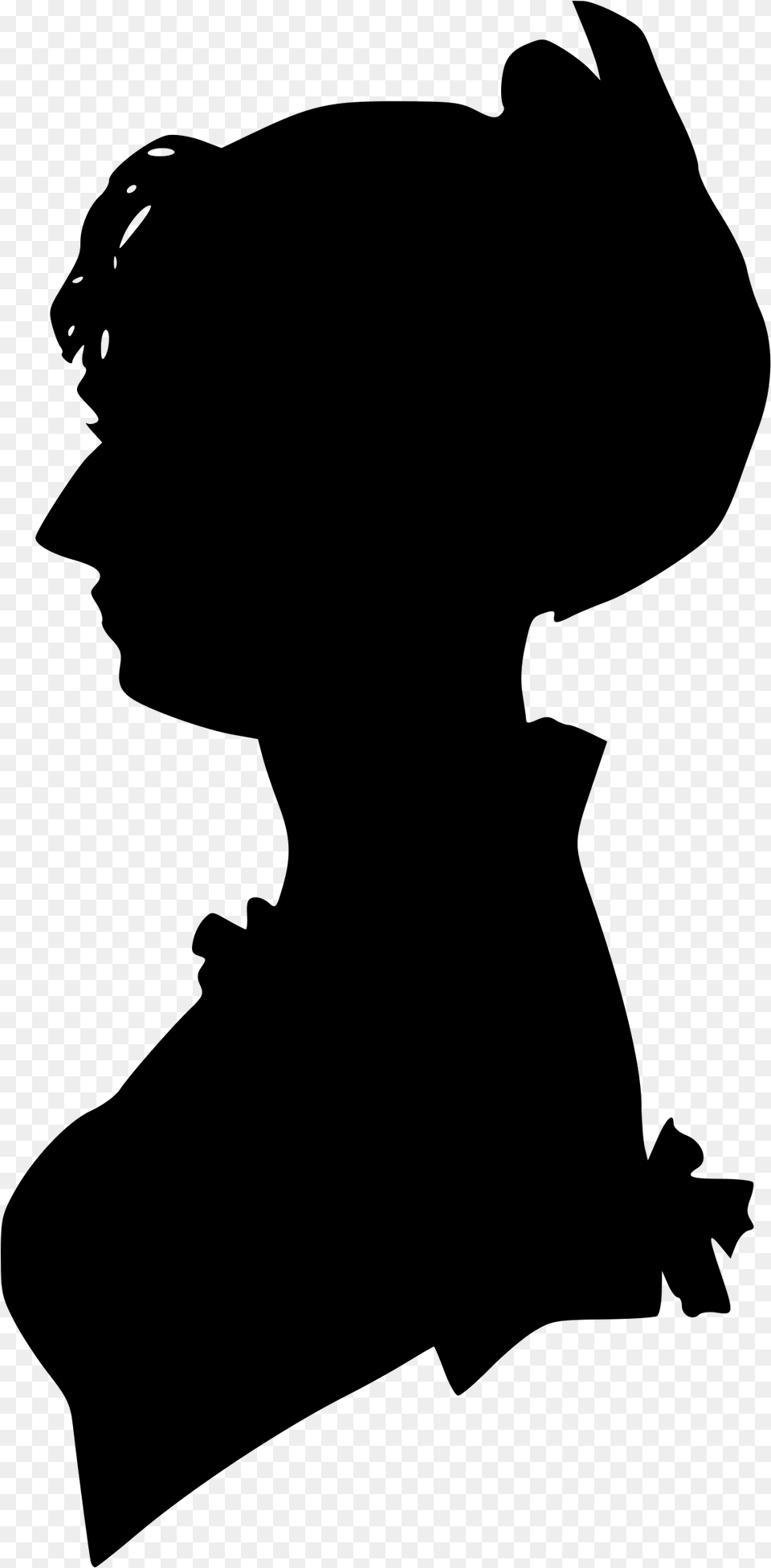 Clipart Teacher Silhouette Old Woman Head Silhouette, Gray Free Png Download