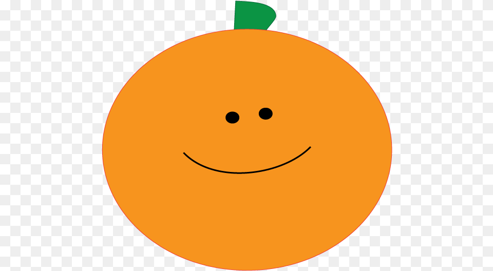 Clipart Thanksgiving Pumpkin Smiley Cute Pumpkin, Produce, Citrus Fruit, Food, Fruit Png