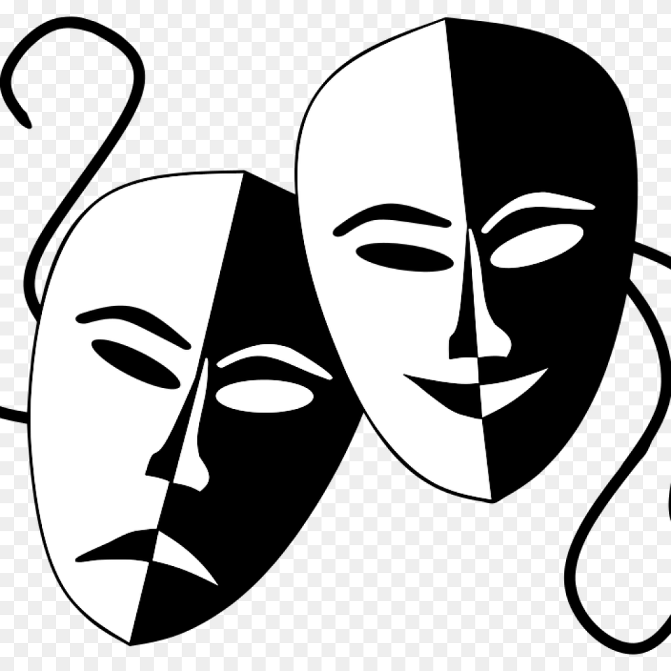 Clipart Theatre Masks Clipart, Stencil, Adult, Female, Person Png