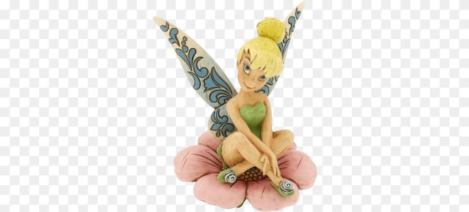 Clipart Tinkerbell Best Tinkerbell Sitting On A Flower, Figurine, Baby, Person, Food Free Png