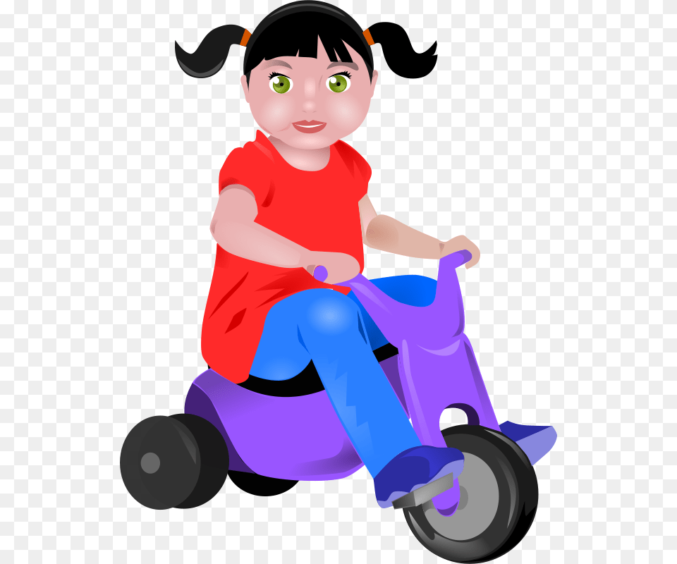 Clipart Toddler On Tricycle Wildchief, Transportation, Vehicle, Baby, Person Png Image