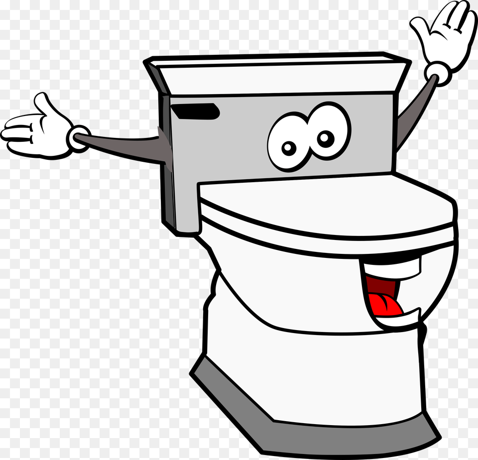 Clipart Toilet Cartoon, Indoors, Bathroom, Room, Mailbox Png Image