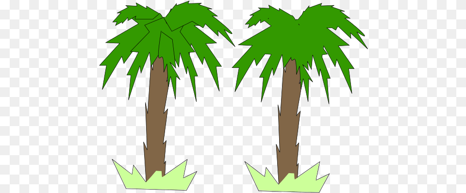 Clipart Toon Palm Tree Mehran Two Palm Trees Clip Art, Leaf, Palm Tree, Plant, Vegetation Png Image