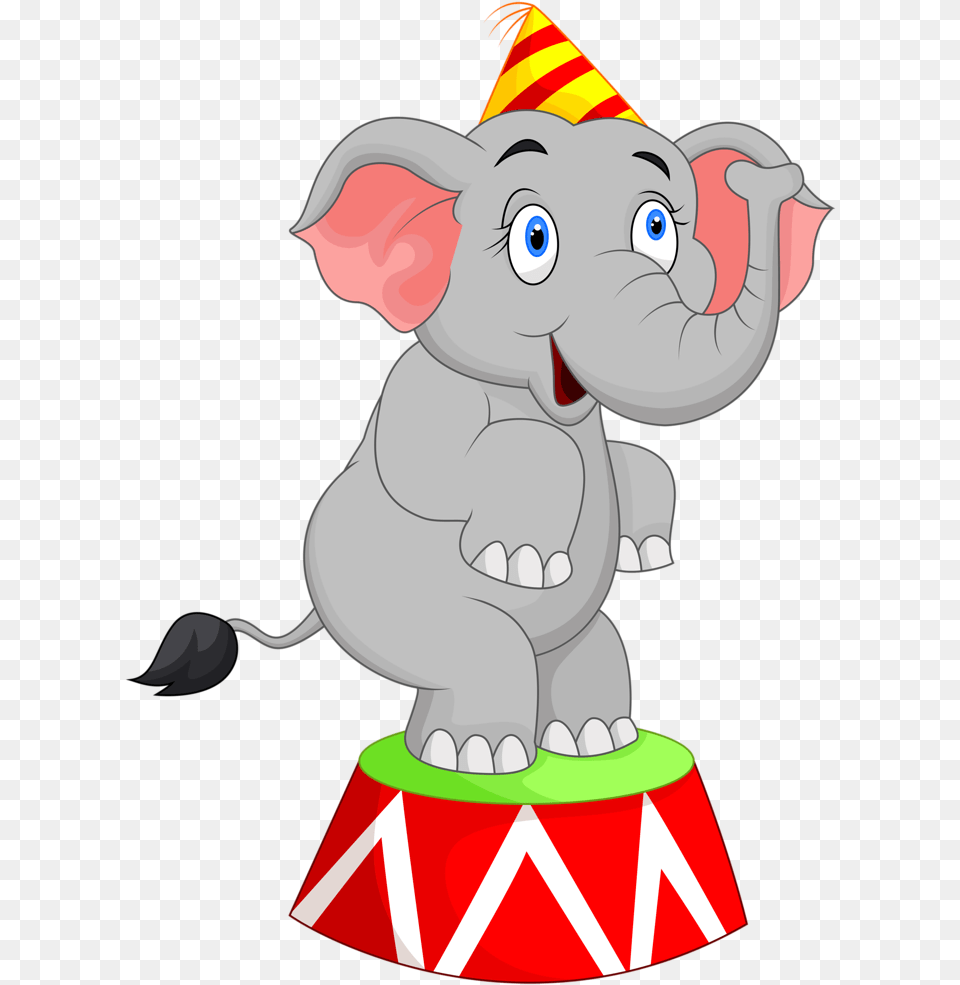 Clipart Train Carnival Circus Elephant Clipart, Clothing, Hat, Baby, Person Png Image