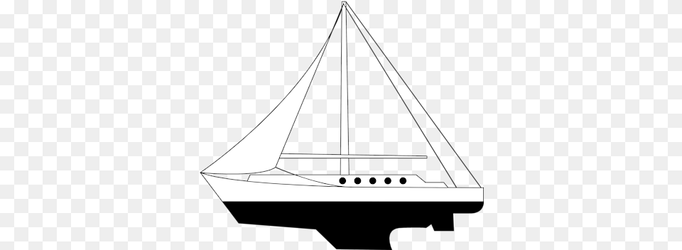 Clipart Transparent Background Black And White Sailboat Transparent Background, Boat, Transportation, Vehicle, Watercraft Png Image