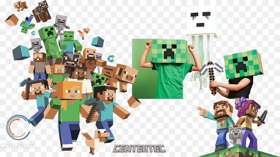 Clipart Transparent Background Minecraft, Art, Collage, Boy, Child Free Png Download