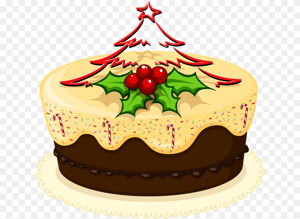 Clipart Download F B Orig Christmas Cake Background Christmas Cake, Birthday Cake, Cream, Dessert, Food Free Transparent Png