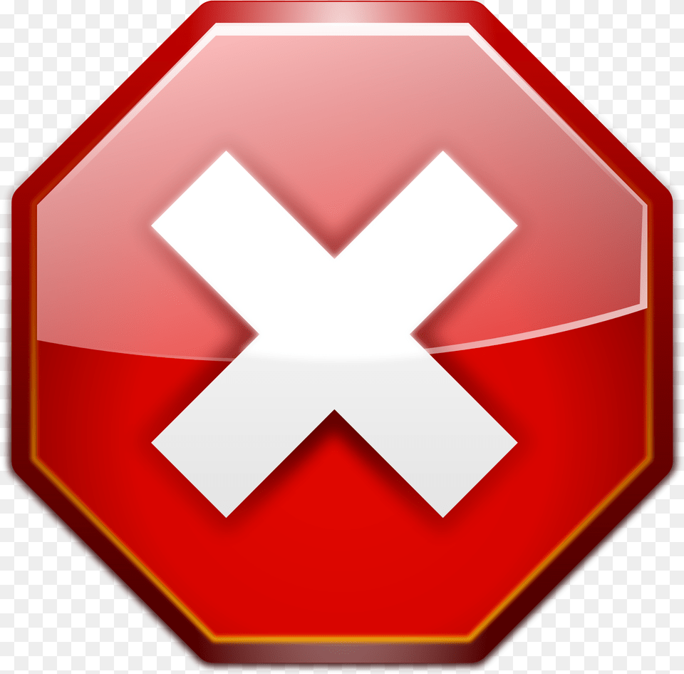 Clipart Transparent File Oxygen Wikimedia Icon Red Cross, Road Sign, Sign, Symbol, Stopsign Png
