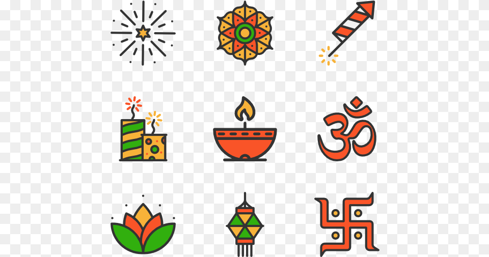 Clipart Transparent Garland Vector Diwali Diwali Icons, Symbol Png Image