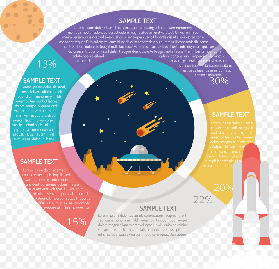 Clipart Transparent Illustration Rocket Launch Circle, Advertisement, Poster, Disk Free Png Download