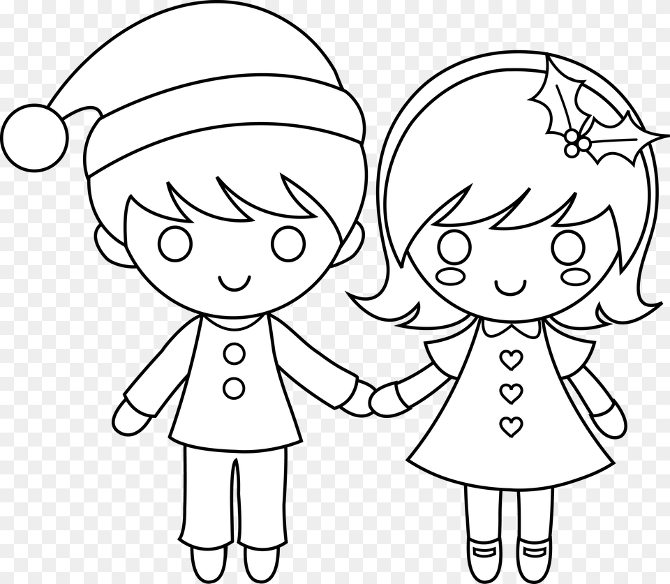 Clipart Transparent Kids Drawing Clip Art At Getdrawings Boy And Girl Holding Hands, Publication, Book, Comics, Doodle Png