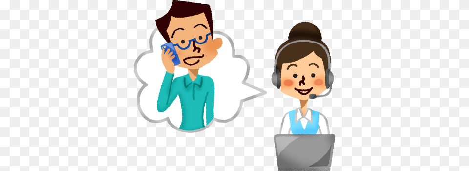 Clipart Transparent Library Call Center Operator With Client Clip Art, People, Person, Baby, Face Png Image