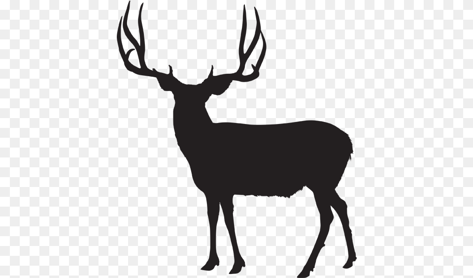 Clipart Silhouette At Getdrawings Com Mule Deer Silhouette, Animal, Elk, Mammal, Wildlife Free Transparent Png