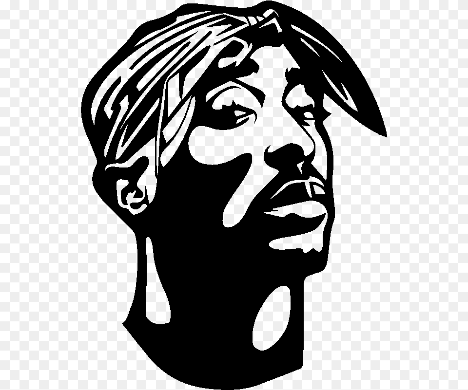 Clipart Transparent Stock Sticker Wall Decal Paper Amandacooldesigns 2pac Sticker Tupac Shakur Vinyl Wall, Gray Free Png Download