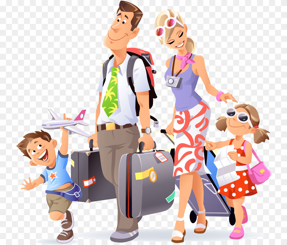 Clipart Travel With Family, Person, Baby, Aircraft, Transportation Free Png