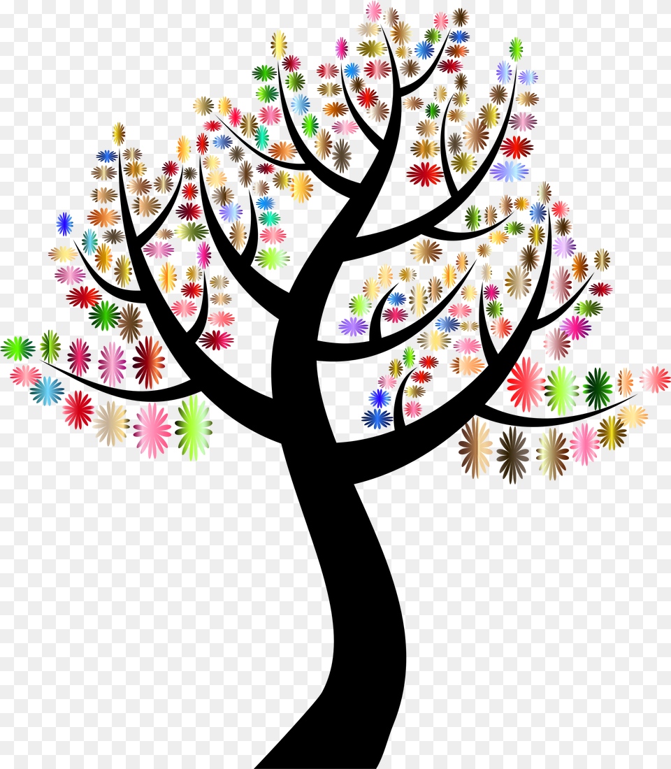 Clipart Tree Flower Picture Colorful Tree Clipart Transparent Background, Plant, Accessories, Fireworks Free Png Download