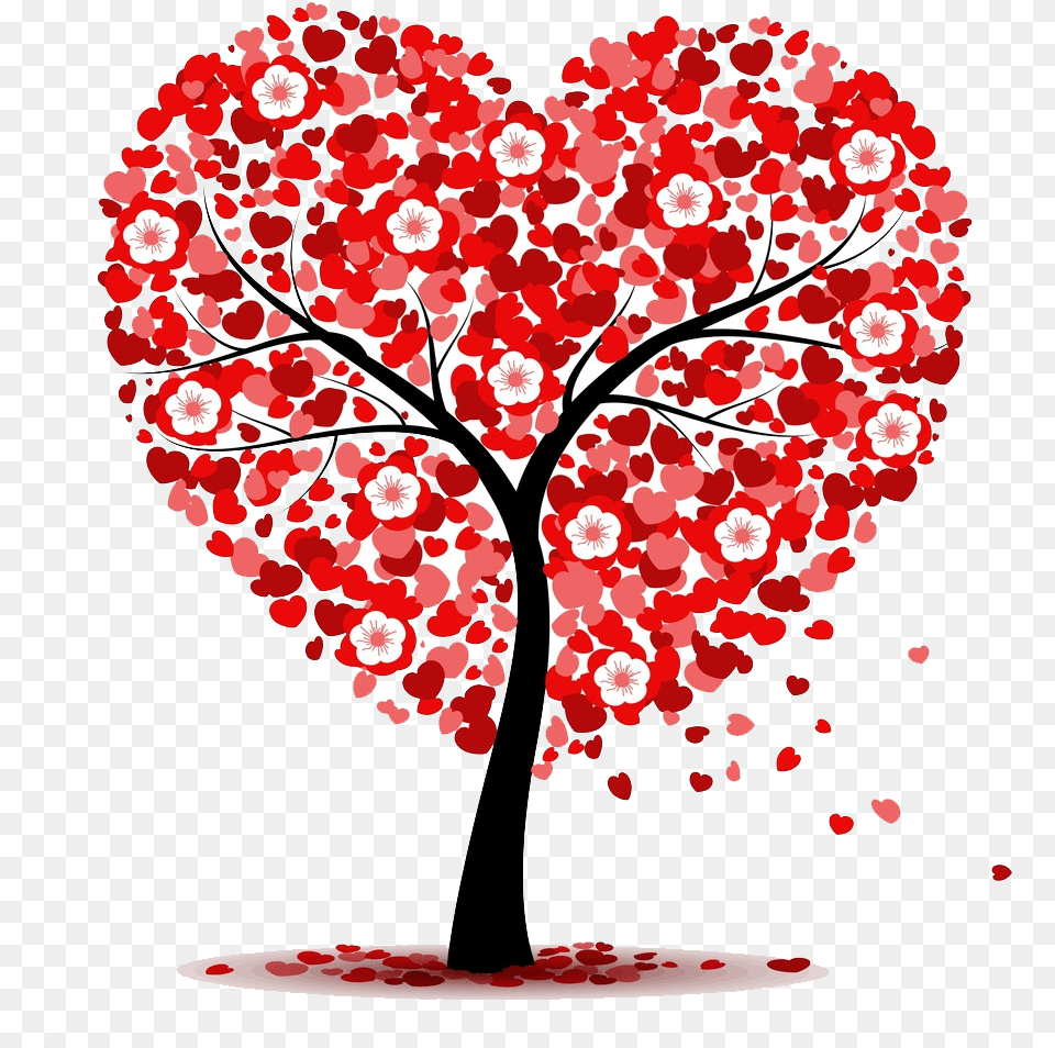 Clipart Trees Valentines Day Heart Tree, Flower, Plant, Art Png Image