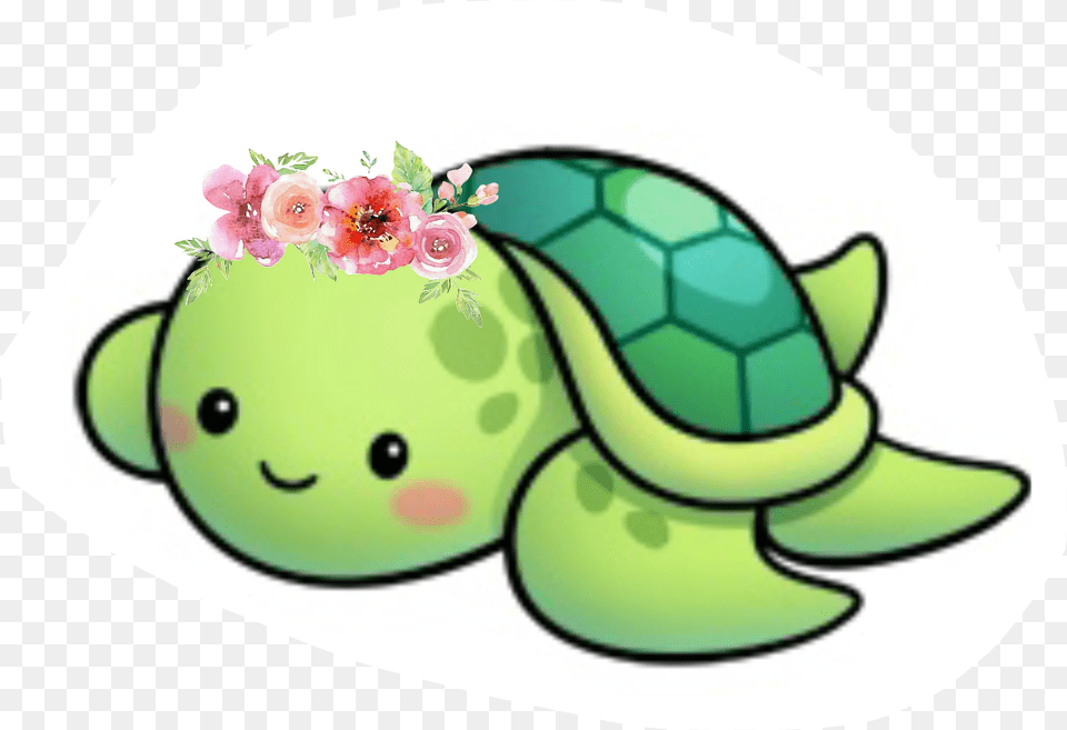 Clipart Turtle Cute Tortuga Kawaii, Green, Animal, Tortoise, Sea Life Free Transparent Png