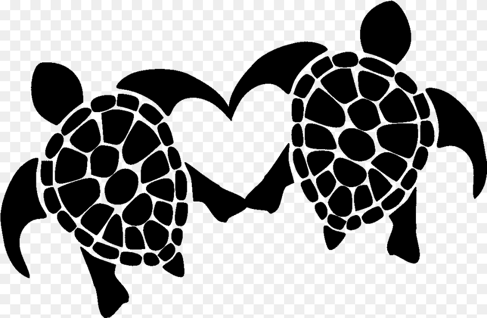 Clipart Turtle Heart Sea Turtle Art Sticker, Gray Png Image
