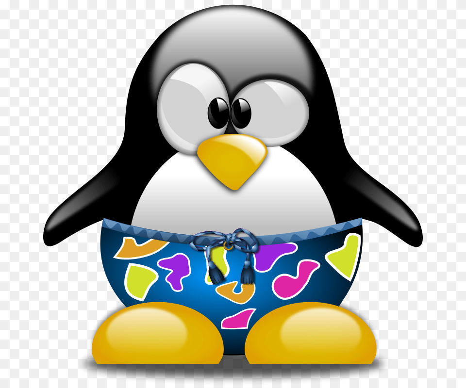 Clipart Tux With Swimming Trunks, Nature, Outdoors, Snow, Snowman Free Png Download