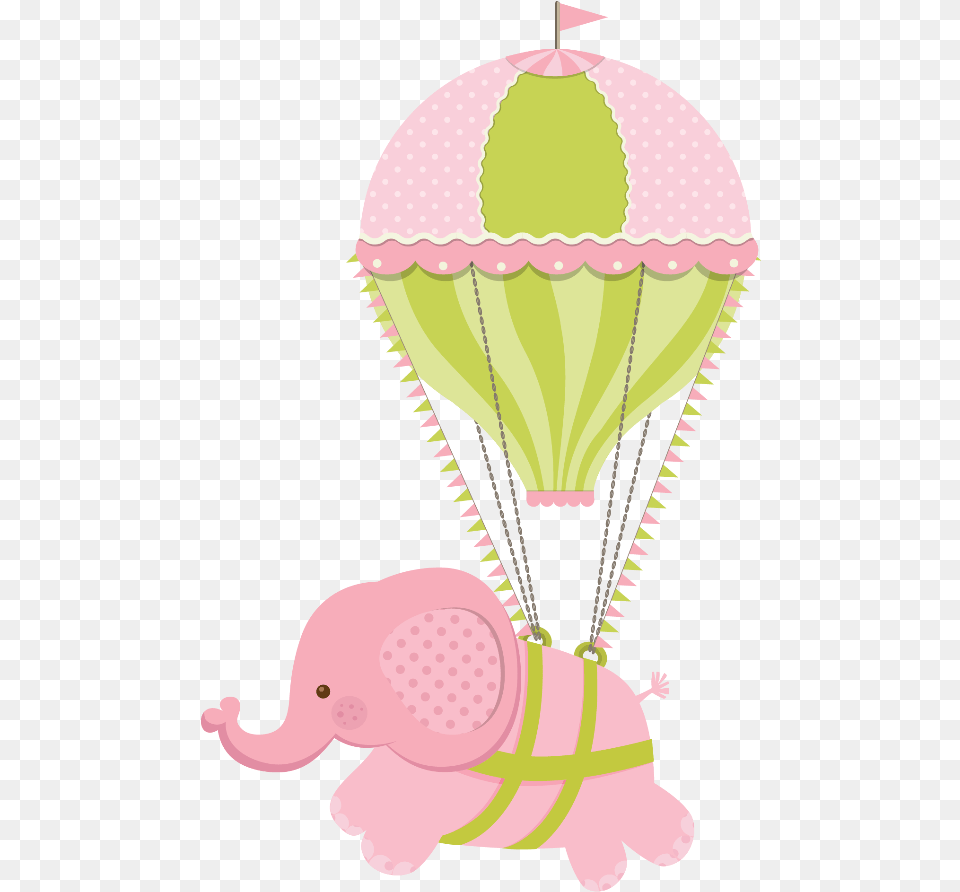 Clipart Umbrella Baby Elephant Baby Shower Balloons Clipart, Aircraft, Vehicle, Transportation, Hot Air Balloon Png Image