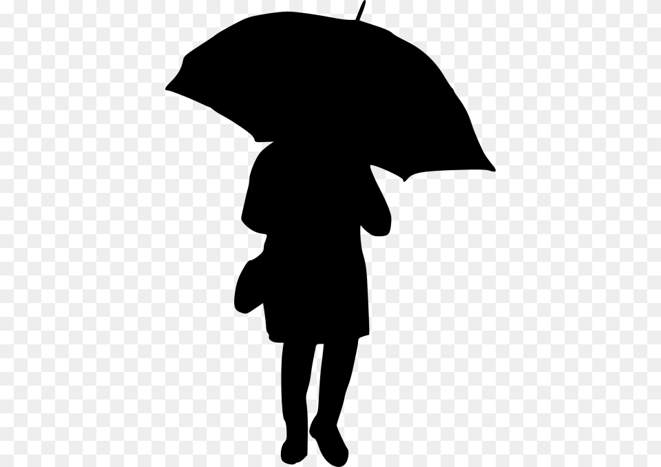 Clipart Umbrella Silhouette Illustration, Person, People, Canopy Free Transparent Png