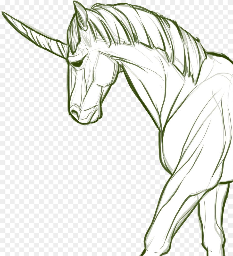 Clipart Unicorn Line Art Unicorn, Drawing, Plant, Animal, Mammal Png