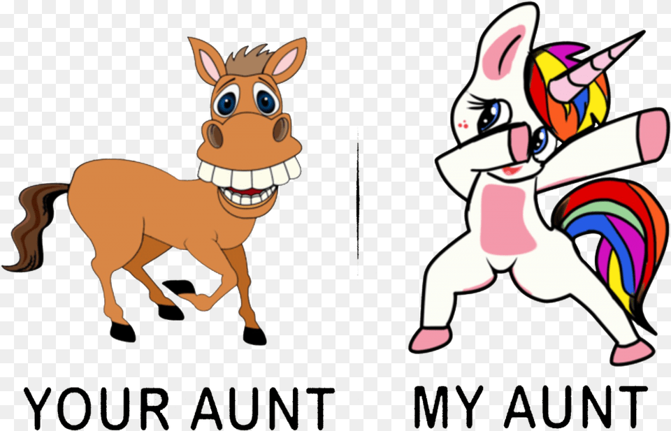 Clipart Unicorn Shirt Funny My Aunt Your Aunt Unicorn, Baby, Person, Cartoon, Book Free Png