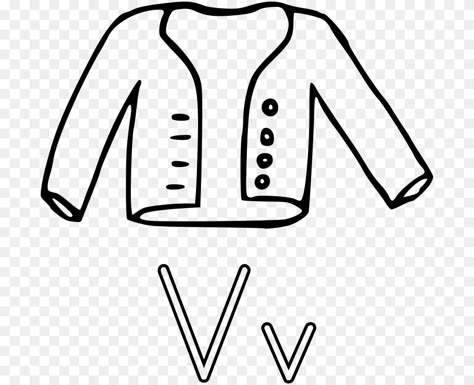 Clipart V Is For Vest Mazeo, Gray Png Image