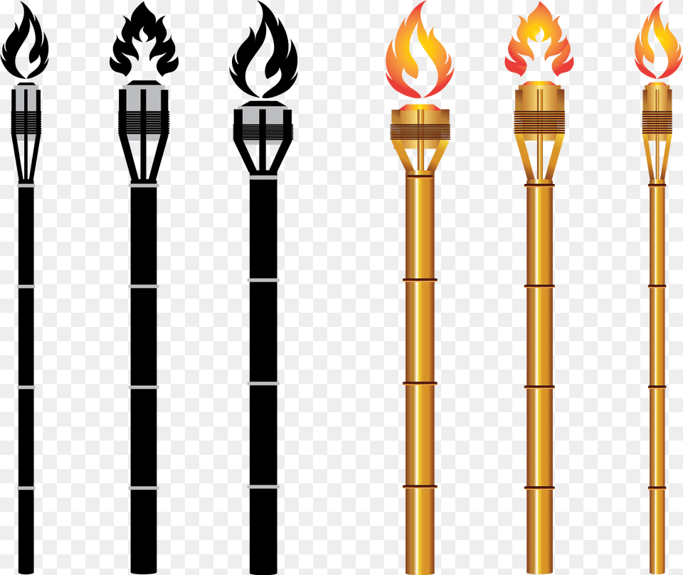 Clipart Vector Carrier Transprent Tiki Torch Clip Art Black And White, Light Png Image