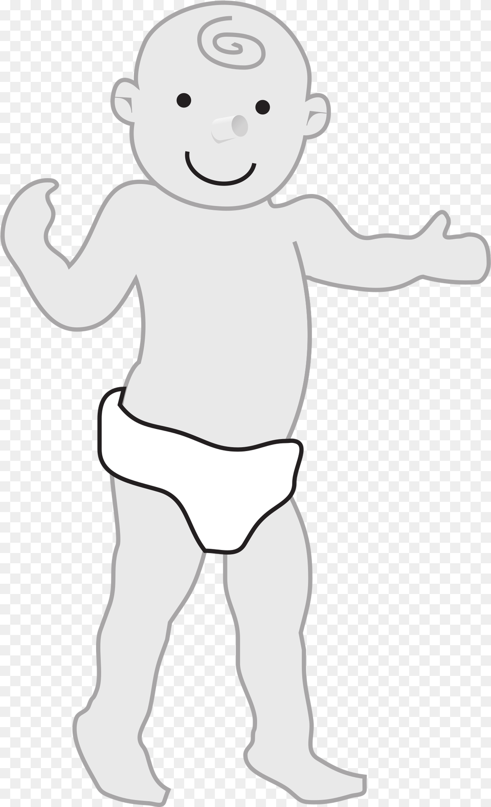 Clipart Walking Baby Clipart, Person, Diaper, Face, Head Png