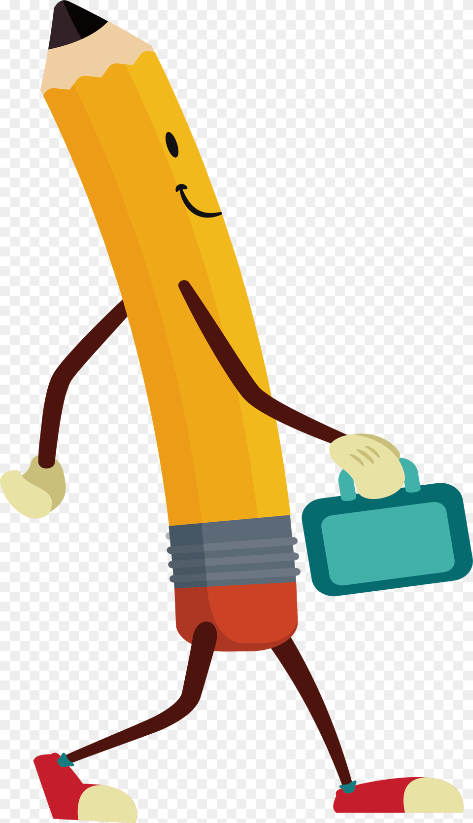 Clipart Walking Couple Old Indian Cartoon Pencil School, Banana, Produce, Food, Fruit Free Png Download