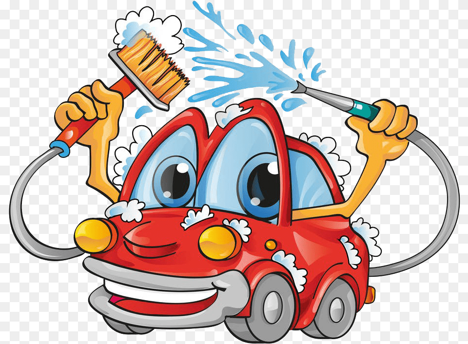 Clipart Washing Car Image Transparent Car Wash Carwash Cartoon, Brush, Device, Tool, Car Wash Png