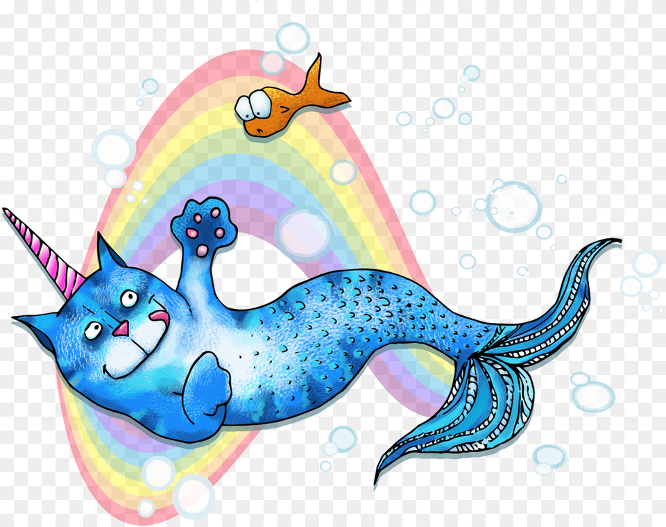 Clipart Whale Whimsical Unicorn Mermaid Cat Art, Graphics, Pattern, Outdoors, Nature Free Png