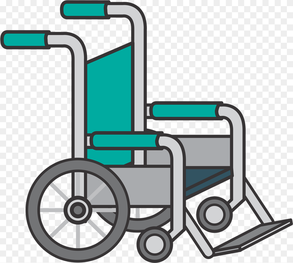 Clipart Wheelchair Clip Art Wheel Chair, Furniture, Machine, Bulldozer Free Transparent Png