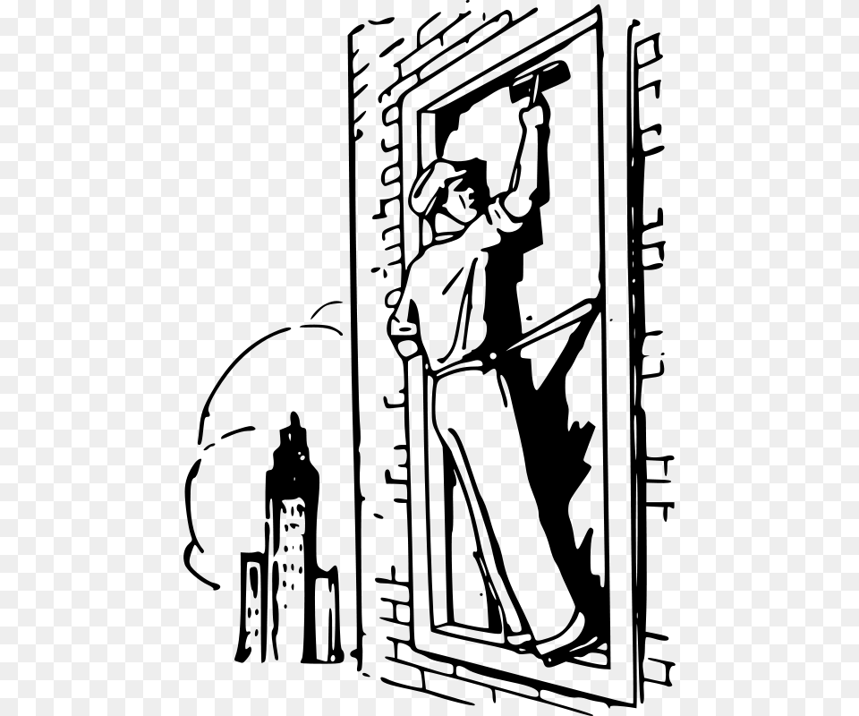 Clipart Window Washer Liftarn, Gray Png