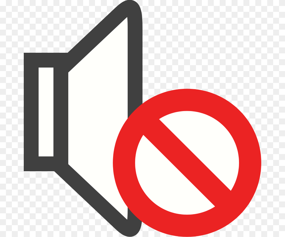 Clipart Windows Mute Icon Mightyman, Sign, Symbol, Road Sign Free Png Download