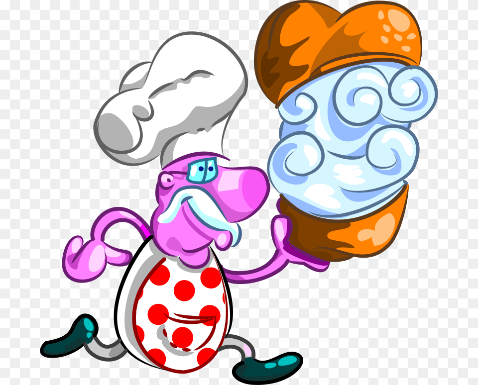 Clipart Wladek Le Chef Przylga, Cream, Dessert, Food, Ice Cream Free Png Download