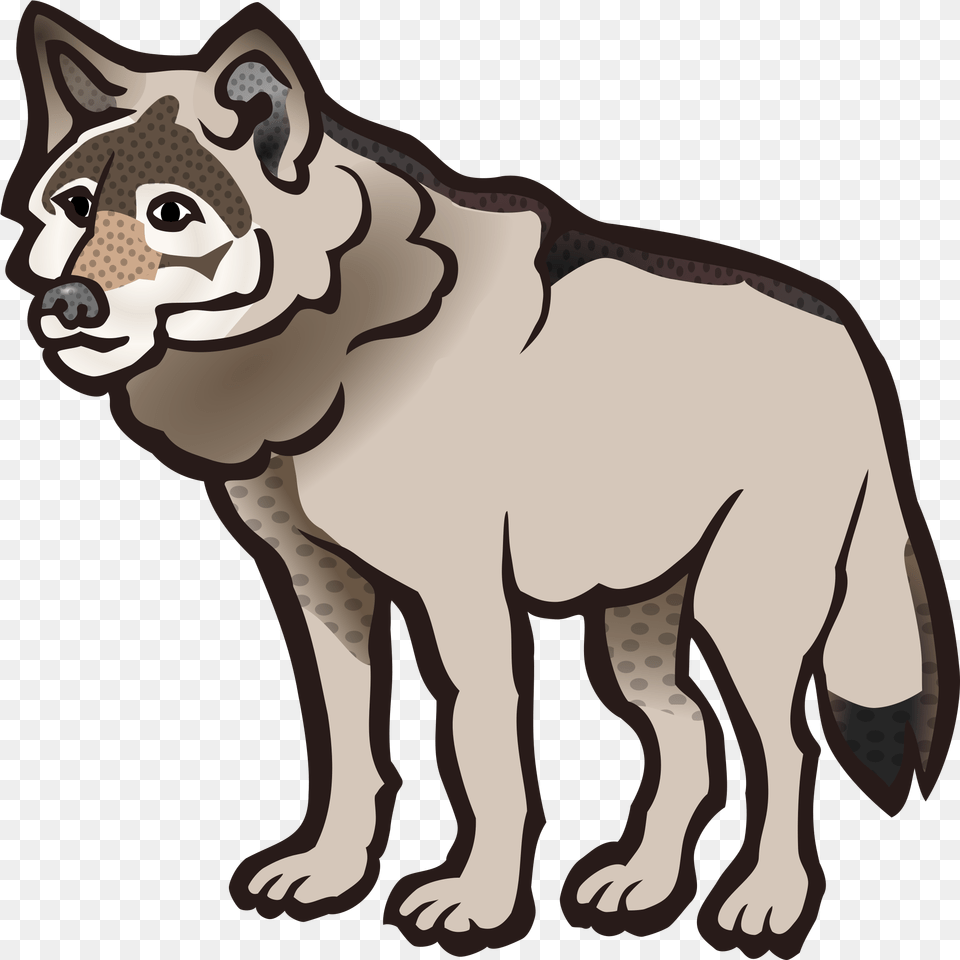 Clipart Wolf Coloured Hd Image Clipart Wolf Clip Art Black And White, Animal, Coyote, Mammal, Kangaroo Free Png
