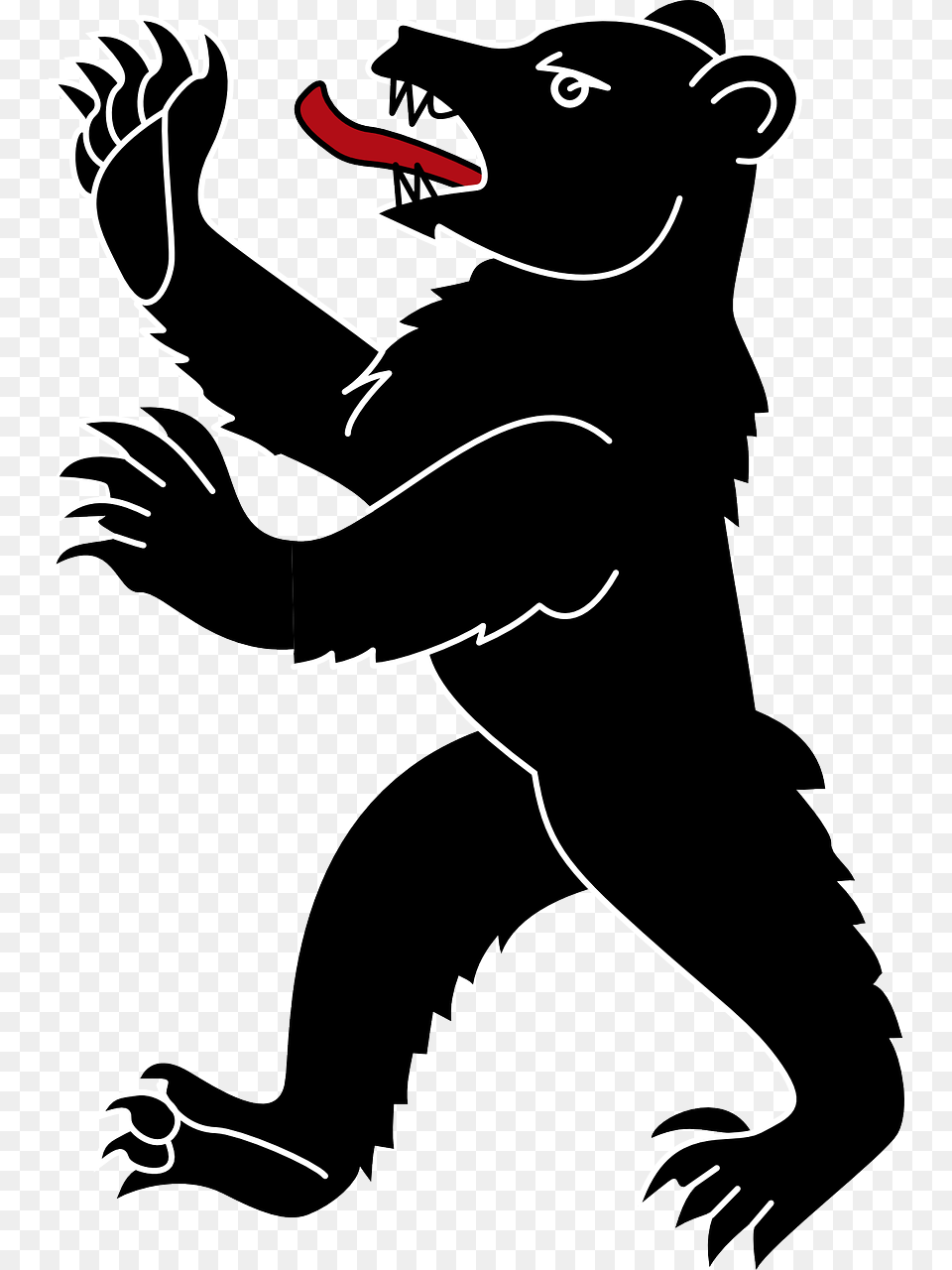 Clipart Wolverine Animal Black And White, Stencil, Baby, Person, Silhouette Png Image